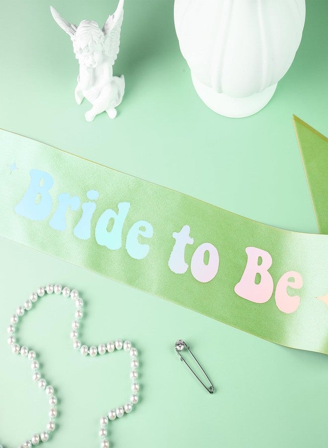 FineCheer Bride to Be Iridescent Sash Disco Themed Bachelorette Party Accessories Margs and Matrimony Margarita Martini Bridal Decorations Bachelorette Sash for Bridal Shower Party Packs Decorations - Image 5